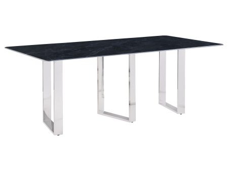 Desden - Rectangular Sintered Stone Dining Table - Gray Hot on Sale