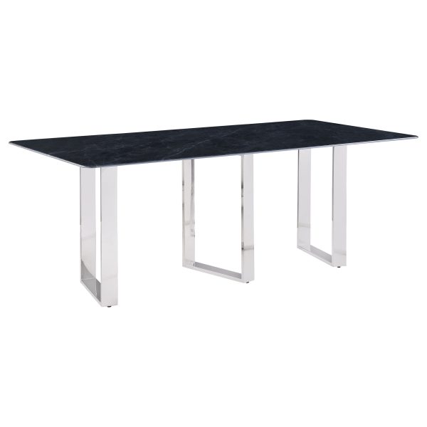 Desden - Rectangular Sintered Stone Dining Table - Gray Hot on Sale