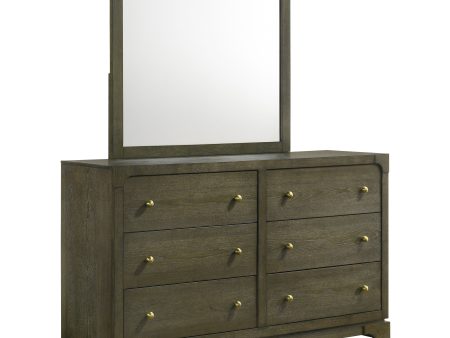 Gran Park - 6-Drawer Dresser And Mirror - Dark Cocoa Sale