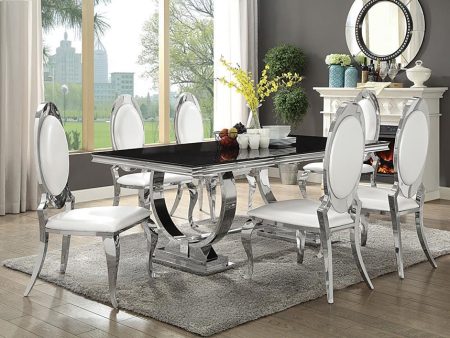 Antoine - Rectangular Glass Top Dining Set For Sale