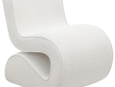 Ronea - Boucle Upholstered Armless Curved Chair Cheap