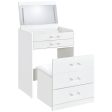 Danbury - 3-Drawer Makeup Vanity & Stool Set For Cheap