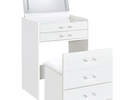 Danbury - 3-Drawer Makeup Vanity & Stool Set For Cheap