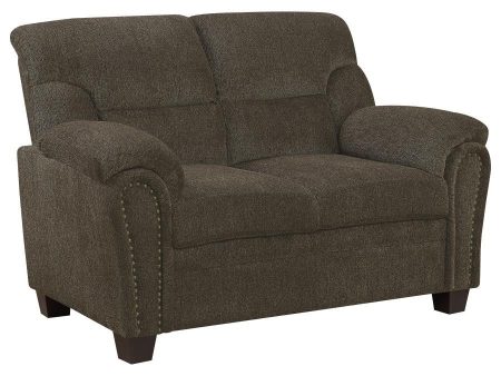 Clementine - Upholstered Padded Arm Loveseat Online Sale