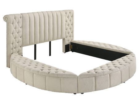 Sonya - Upholstered Round Storage Bed on Sale