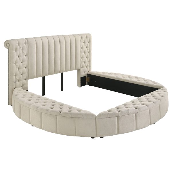 Sonya - Upholstered Round Storage Bed on Sale