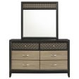 Valencia - 6-Drawer Dresser With Mirror - Black Hot on Sale