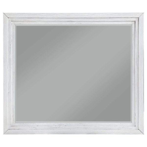 Marielle - Dresser Mirror - Distressed White Hot on Sale