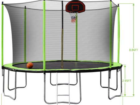 12Ft Trampoline 2023 - Green Online Hot Sale