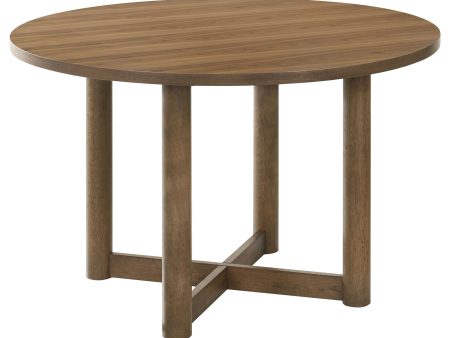 Crestmore - Round Wood Dining Table - Walnut Supply