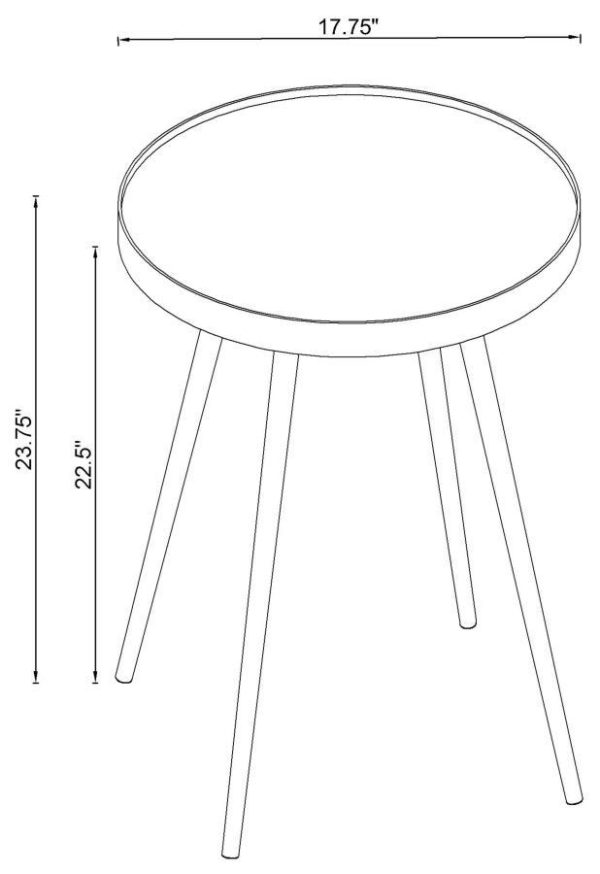 Kaelyn - Round Mirror Top End Table Supply