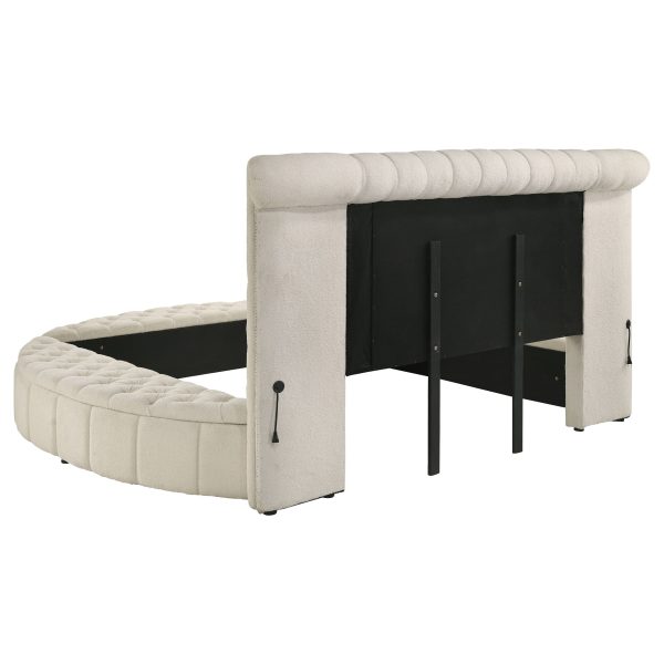 Sonya - Upholstered Round Storage Bed on Sale