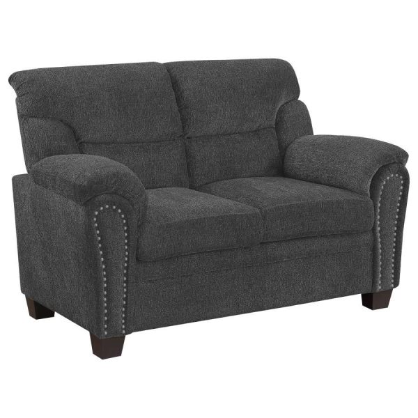 Clementine - Upholstered Padded Arm Loveseat Online Sale