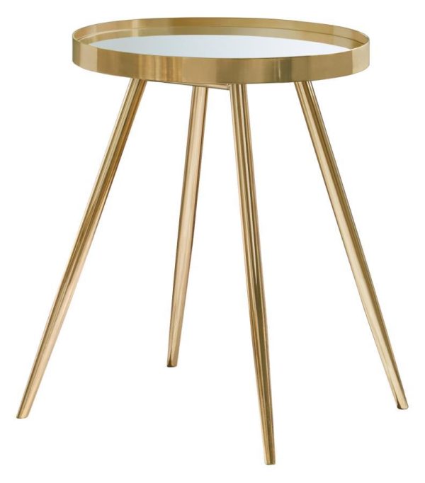 Kaelyn - Round Mirror Top End Table Supply