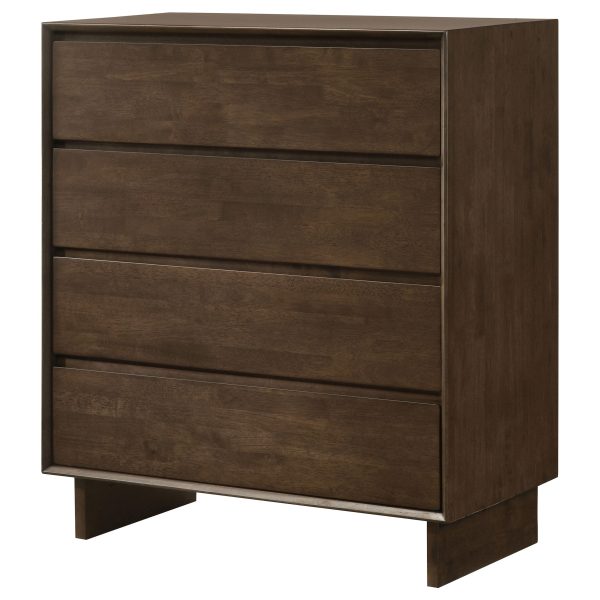 Glenwood - 4-Drawer Chest Of Drawers - Warm Brown For Cheap