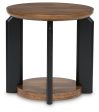 Kraeburn - Brown   Black - Round End Table Online Hot Sale