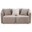 Townsend - Chenille Upholstered Rolled Arm Loveseat - Latte Online