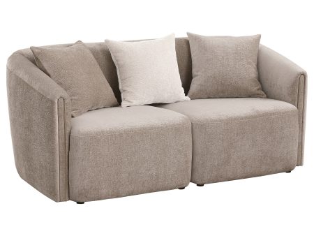 Townsend - Chenille Upholstered Rolled Arm Loveseat - Latte Online