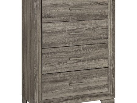 Wright - 4-Drawer Chest Of Drawers - Brown Oak Online Sale