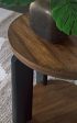 Kraeburn - Brown   Black - Round End Table Online Hot Sale