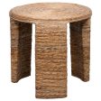 Artina - Woven Rattan Round Side End Table - Natural Hot on Sale