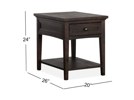 Westley Falls - Rectangular End Table - Graphite For Sale