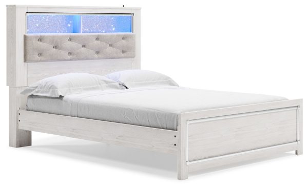 Altyra - White - Queen Panel Bookcase Bed With Roll Slats For Discount