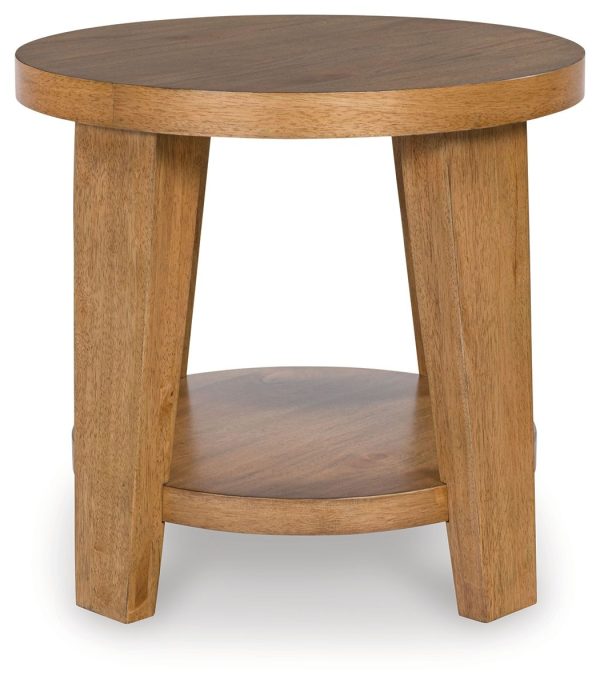 Kristiland - Light Brown - Round End Table Discount