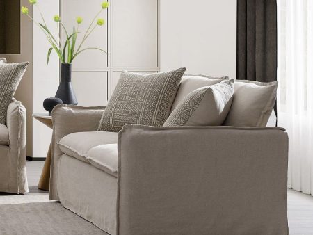 Upendo - Loveseat With 2 Pillows - Beige Sale