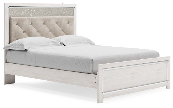 Altyra - White - Queen Panel Bed With Roll Slats Online now