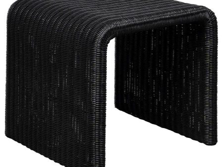 Cahya - Woven Rattan Square End Table - Black Online now