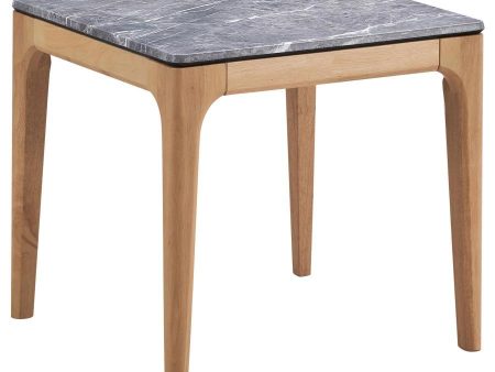 Polaris - Square Smart Top Side End Table - Gray And Light Oak Hot on Sale