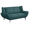 Acton - Upholstered Flared Arm Loveseat - Teal Blue For Sale