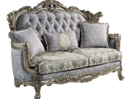 Miliani - Loveseat With 3 Pillows - Antique Bronze Online Hot Sale