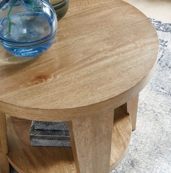 Kristiland - Light Brown - Round End Table Discount