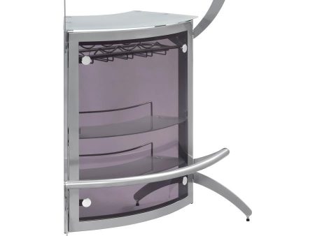 Dallas - 2-Shelf Curved Freestanding Home Bar Cabinet For Discount