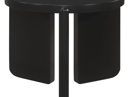 Cordova - Round Solid Wood End Table - Black For Discount