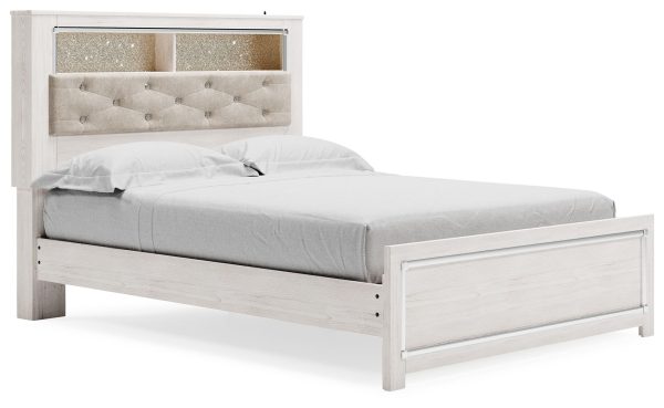 Altyra - White - Queen Panel Bookcase Bed With Roll Slats For Discount