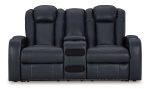 Fyne-dyme - Power Reclining Loveseat With Console Adj Hdrst Fashion