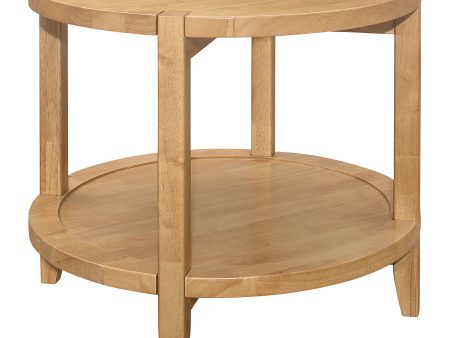 Camillo - Round Solid Wood Side End Table - Maple Discount