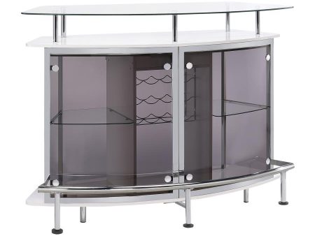 Gideon - Curved Glass Top Home Cabinet Supply