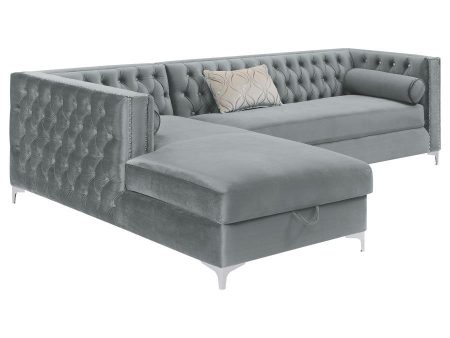 Bellaire - Upholstered Storage Chaise Sectional Sofa - Gray on Sale