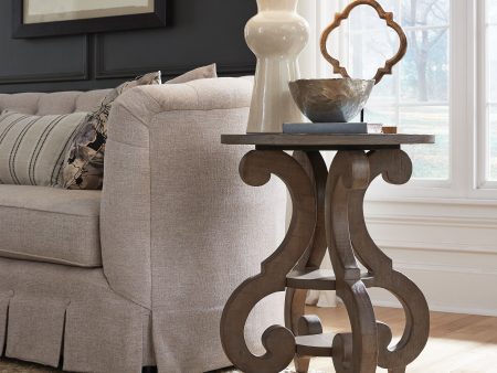 Tinley Park - Round Accent End Table - Dove Tail Grey on Sale