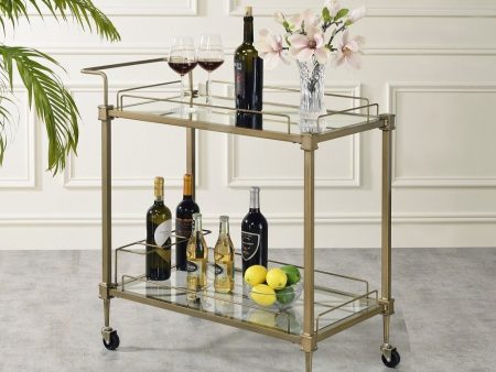 Aditya - Serving Cart - Antique Brass Online Sale