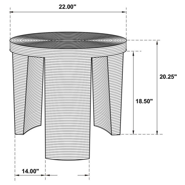 Artina - Woven Rattan Round Side End Table - Natural Hot on Sale