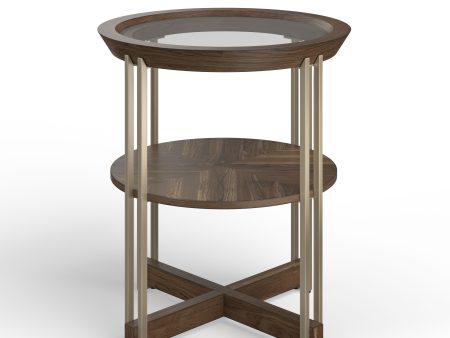 Elora - Round End Table - Walnut Discount