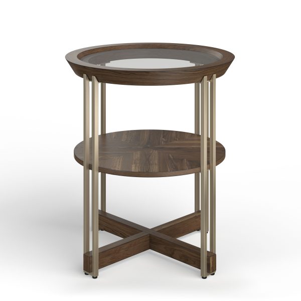 Elora - Round End Table - Walnut Discount