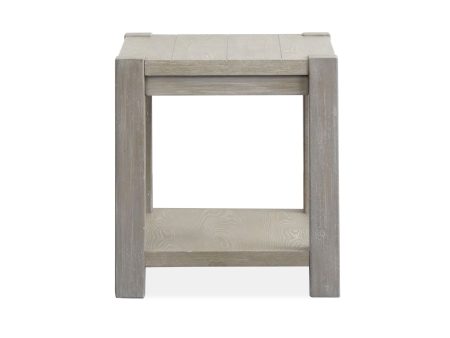 Burgess - Rectangular End Table - Calico Grey For Discount