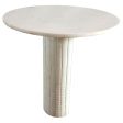 Astoria - Round Genuine Marble Side End Table - White on Sale