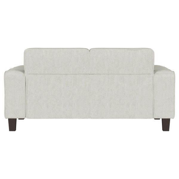 Deerhurst - Upholstered Track Arm Tufted Loveseat - Greige For Discount